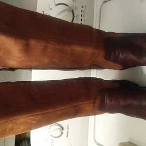 Born 2 toned leather boots. 8.5